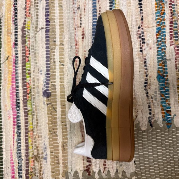 adidas Gazelle Bold Women’s Shoes – Core Black / Cloud White – Size 6.5 - Picture 4 of 5